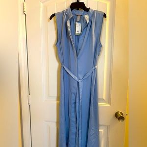 H&M Blue Button Front Dress, Size Medium